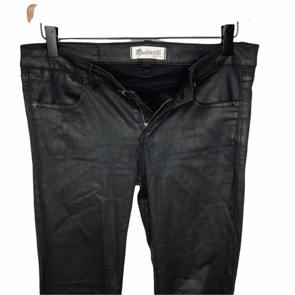 Madewell Coated Skinny Jeans Size 26 Black Style 03740 - Picture 3 of 8